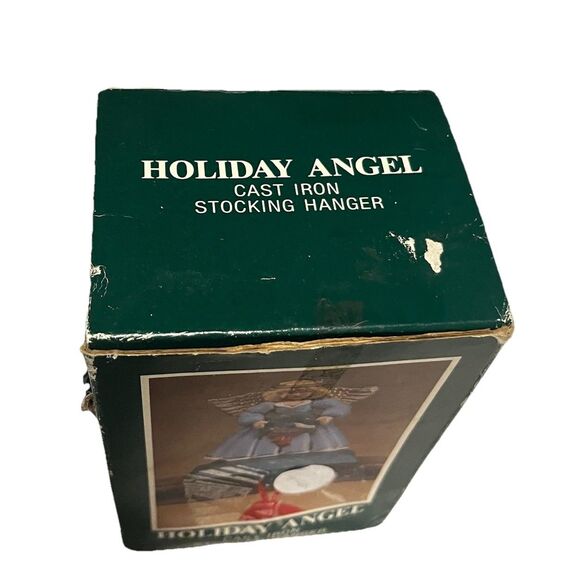 VTG Midwest Of Cannon Falls Cast Iron Stocking Holder Holiday Angel - Picture 4 of 11